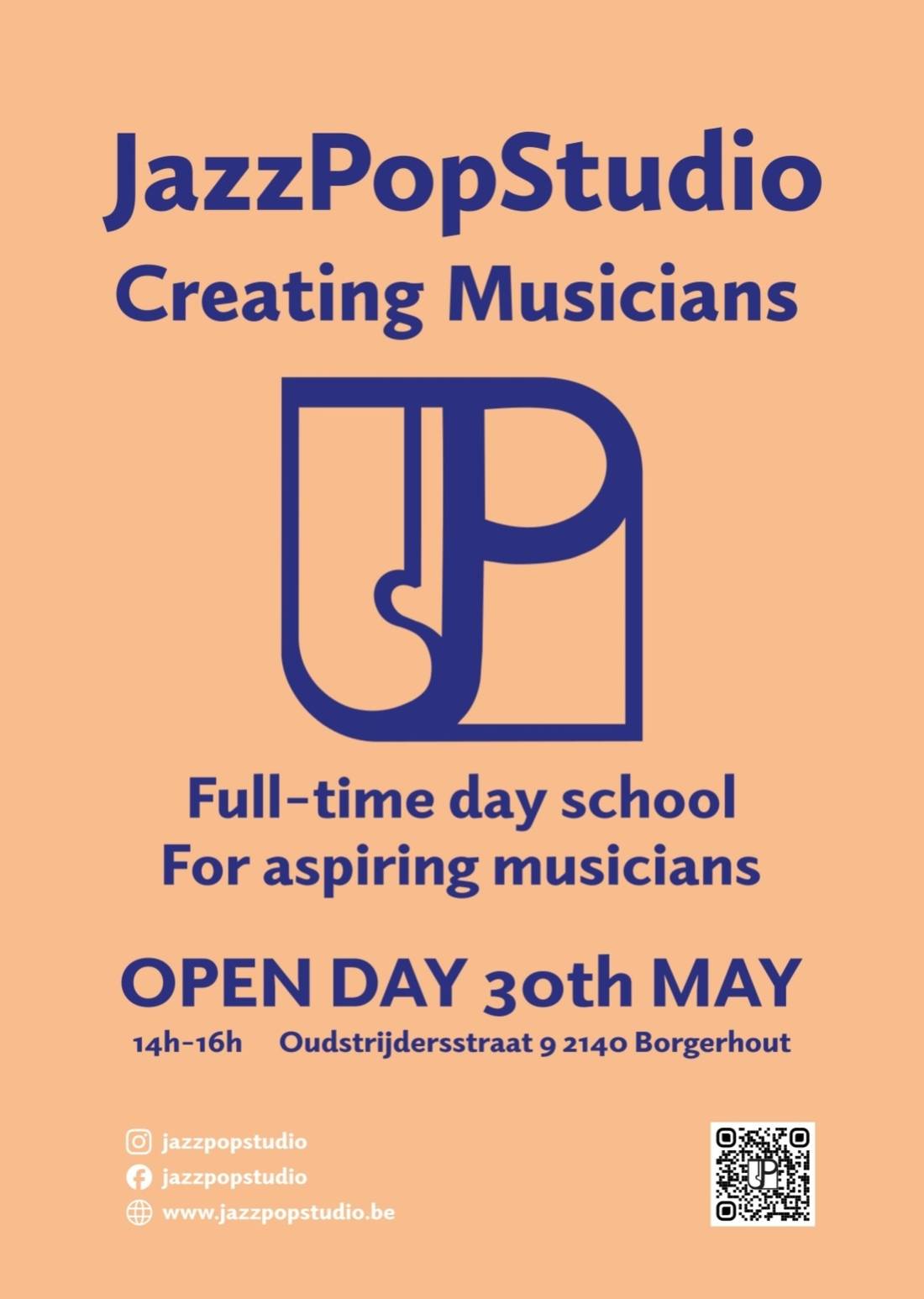 Poster for the Open Day at JazzPopStudio